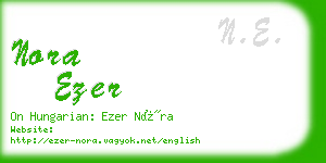 nora ezer business card